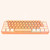 Snpurdiri 60% Wired Gaming Keyboard, RGB Backlit Ultra-Compact Mini Keyboard, Waterproof Mini Compact 61 Keys Keyboard for PC/Mac Gamer, Typist, Travel (Cream and Orange)
