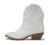 Soda RIGGING ~ Women Western Stitched Pointe Toe Low Heel Ankle Mid Shaft Boots (White, us_footwear_size_system, adult, women, numeric, medium, numeric_8)