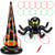 Narremcoy Halloween Inflatable Ring Toss Game with Score Sign - Premium Witch Hat Spiders Ring Toss Game for Halloween Indoor Outdoor Garden School Carnival - Free Air Pump