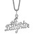 Sterling Silver Number 1 Daughter Talking Pendant, 3/4 inch Tall