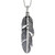 Sterling Silver Feather Pendant, 1 1/4 inch Tall