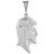 Sterling Silver Christ with Crown of Thorns Pendant, 1 1/2 inch