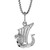 Sterling Silver Tiny Viking Boat Pendant, 1/2 inch