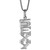 Sterling Silver Sexy Word Pendant, 7/8 inch Tall