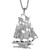 Sterling Silver Tall Ship Pendant, 1 1/16 inch