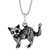 Sterling Silver Small Cat Pendant, 1/2 inch