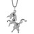 Sterling Silver Unicorn Pendant, 1 inch Tall