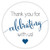 Thanks for Celebrating with Us Stickers, Wedding and Event Favor Labels (#362-GNV)