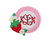 Strawberry Monogram with Pink Frame Patch your choice of sew on or iron on patch