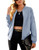 Zeagoo Fall Jackets for Women Faux Suede Leather Soft Jacket Casual Long Sleeve Coat Zip Up