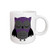 3dRose mug_61036_2 Pretty Purple Damask Owl Ceramic Mug, 15-Ounce