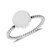 AeraVida Shiny Round Disc of .925 Sterling Silver on a Twisted Band Ring (8)