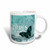 3dRose Cafe de Paris Teal Butterfly vintage art Ceramic Mug, 15-Ounce