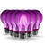 Feit Electric A19/TP/LED/6 Filament 25W Equivalent Dimmable Clear Glass Colored LED Light Bulbs, Purple, 6-Pack, 2.3" D x 4"