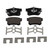 H HENZIKON HIGH-PERFORMANCE HZ1086 QuietCast Premium Ceramic Disc Brake Pad Set - Compatible With Select Acura RDX; Honda Accord Crosstour, Crosstour, CR-V; REAR