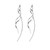 SLUYNZ Sterling Silver Curve Dangle Earrings for Women Teen Girls Wave Dangle Earrings Threader Tassel (A-Silver)