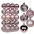 2.36" Christmas Ball Ornaments Pink 30 Pcs Small Shatterproof Christmas Tree Decorations Xmas Tree Christmas Ornaments Balls with Hanging Loop for Wedding Holiday Party Wreath Home Decor