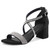 mysoft Women's 2.25 Inch Low Chunky Heels Dress Pump Open Toe Cross Ankle Strap Wedding Block Heeled Sandals