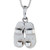 Sterling Silver Slippers Pendant, 5/8 inch tall