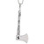 Sterling Silver Axe Pendant, 1 3/4 inch Tall