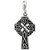 Sterling Silver Celtic Cross Charm, 3/4 inch Tall