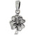 Sterling Silver Clover Charm, 5/8 inch Tall