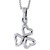 Sterling Silver Clover/Triple Heart Pendant, 1/2 inch Tall