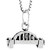 Sterling Silver Bridge Charm, 5/8 inch Tall