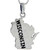 Sterling Silver Wisconsin State Map Pendant, 1 1/4 inch Tall