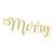 Word Merry Cutout Unfinished Wood Christmas Holiday Seasonal Door Hanger MDF Shape Canvas Style 2 (6")
