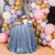 PartyDelight Sequin Tablecloth, Table Topper, Tree Skirt, Round, 48", Baby Blue