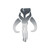 Mandalorian Skull Sticker Vinyl Decal Notebook Car Window Laptop 4" x 5.5" (Silver)