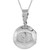 Small Sterling Silver Round Locket Pendant/Charm Engraved Handmade, 3/4 inch