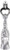 TableCraft Coca-Cola CC309 Chrome Plated Bottle Opener with Contour Mini Bottle Handle