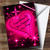Hot Pink Love Heart Romantic Personalized Engagement Greetings Greetings Card