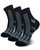 Hylaea Quarter Athletic Running Socks for Men & Women, Cushion Moisture Wicking Socks for Cycling Sport Tennis No Blister Coolmax Ankle Black Small