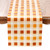 EEIVS Classic Orange and Beige Plaid Table Runner Buffalo Checked Table Runners Rustic Coffee Table Runner for Dining Table Kitchen Home Party Decoration 13x72 Inch