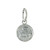 Sterling Silver Round-Shaped Pendant Cherub Angel, 5/16 inch Tall