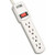 Surge Protector Strip, 4 Outlet, Gray