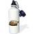 3dRose wb_214928_1"Side view of A Walking Turkish Tortoise Isolated" Sports Water Bottle, 21 oz, Multicolor