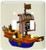 3dRose LLC lsp_41710_2 Blue N Brown Pirate Ship, Double Toggle Switch