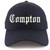 Trendy Apparel Shop Compton City Old English Embroidered Stretch Fitted Cap - Black - L/XL