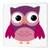 3dRose Cute Purple Owl - Iron on Heat Transfer, 6 by 6-Inch, for White Material (ht_58278_2)