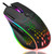 VEGCOO Wired Gaming Mouse, Programmable Optical Mouse with Double-Click Key, Silent Rechargeable Mice with RGB Led Light 6 Level Adjustable DPI PC Gamer Mouse for Laptop Mac Computer(Black)