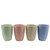 Wheat Straw Cups, 4PCS Reusable Plastic Cups 12 oz Unbreakable Drinking Glasses for Kitchen Dishwasher Safe Water Tumbler Set