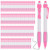 Breast Cancer Awareness Pens, 100 Pcs Pink Ribbon Pens Bulk, Black Ink Retractable Ballpoint Pens for Breast Cancer Awareness Items Office Supplies Women Girls Gift