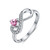 JO WISDOM Infinity Heart Promise Rings for Her Sterling Silver Friendship Ring October birthstone Ring