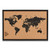 Zeller 11571 Pin Board World, Cork, Black, 60 x 40 cm