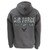 United States Air Force Fly Fight Win Camo Hooded Sweatshirt, XX-Large, Grey
