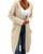 Women Hooded Open Front Cardigan Cable Knit Sweaters Solid Color Chunky Long Sweater Coats